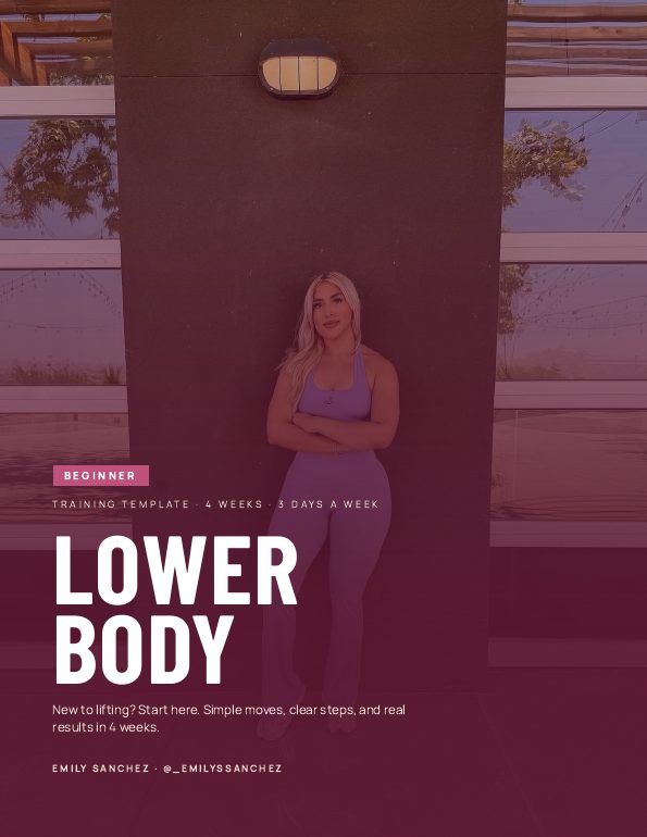Beginner lower body program cover