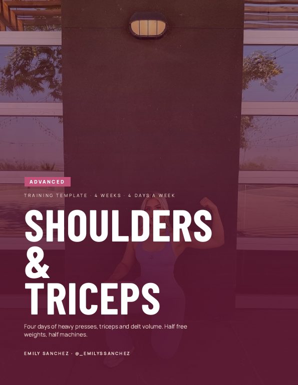 Advanced Shoulders and triceps program cover